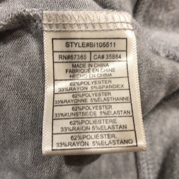 BB Dakota Grey Top w/ asymmetrical left shoulder - Picture 5 of 6